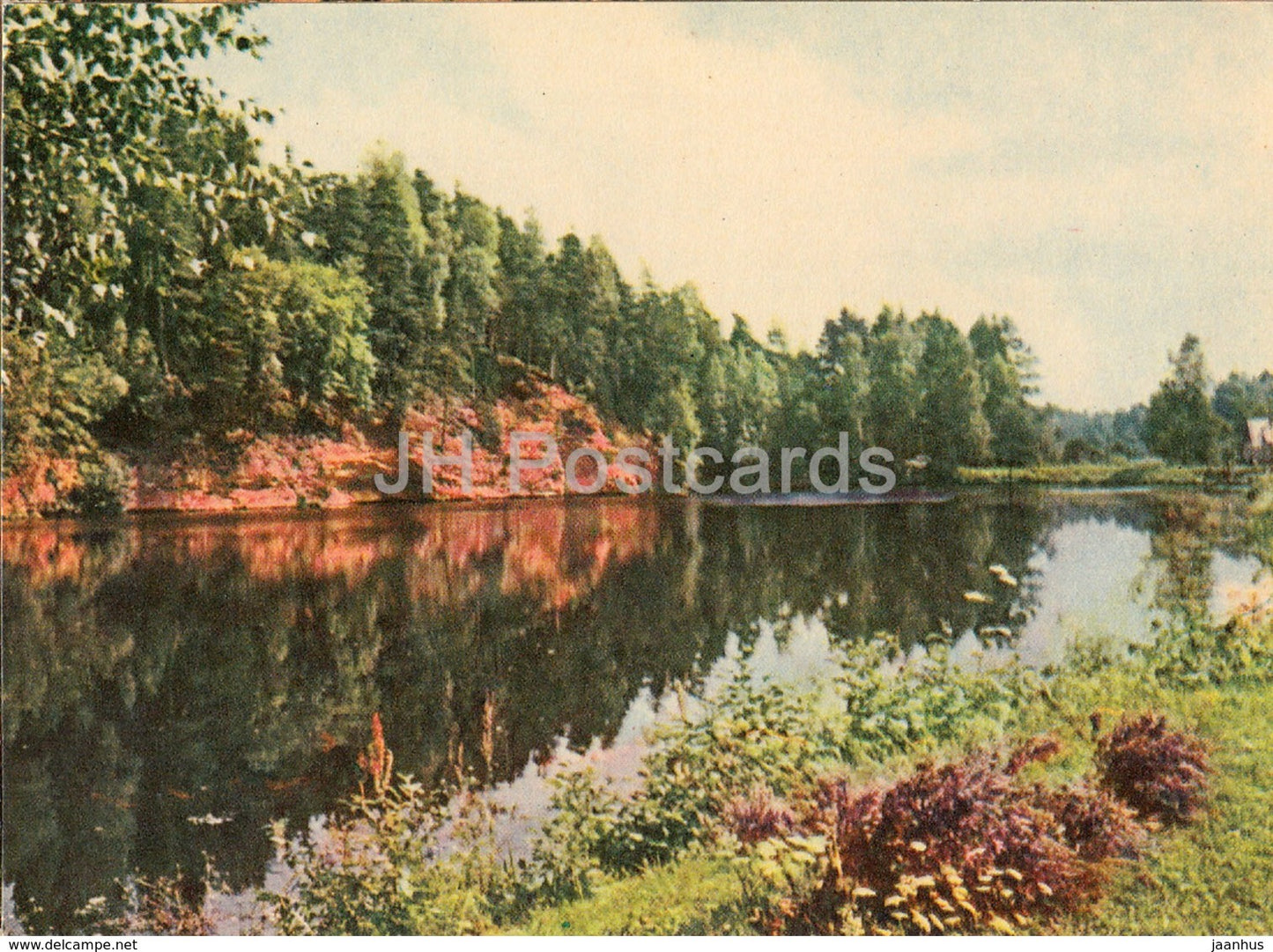 lake of Brasla - Latvian Views - old postcard - Latvia USSR - unused - JH Postcards