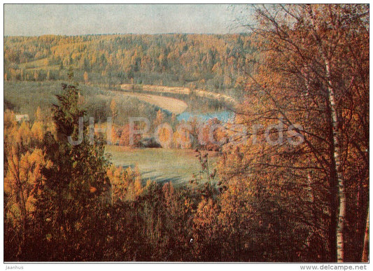 The Primeval hollow of the Gauja near Sigulda - 1977 - Latvia USSR - unused - JH Postcards