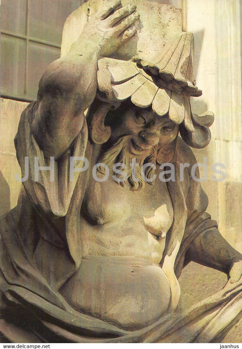 Dresden Japanisches Palais - Herme im Innenhof - Barokplastik in Dresden - sculpture - art - DDR Germany - unused - JH Postcards