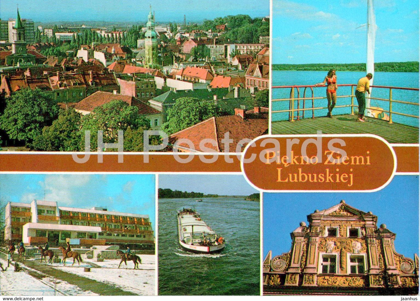 Piekno Ziemi Lubuskiej - The beauty of Lubusz Land - panorama - multiview - Poland - unused - JH Postcards