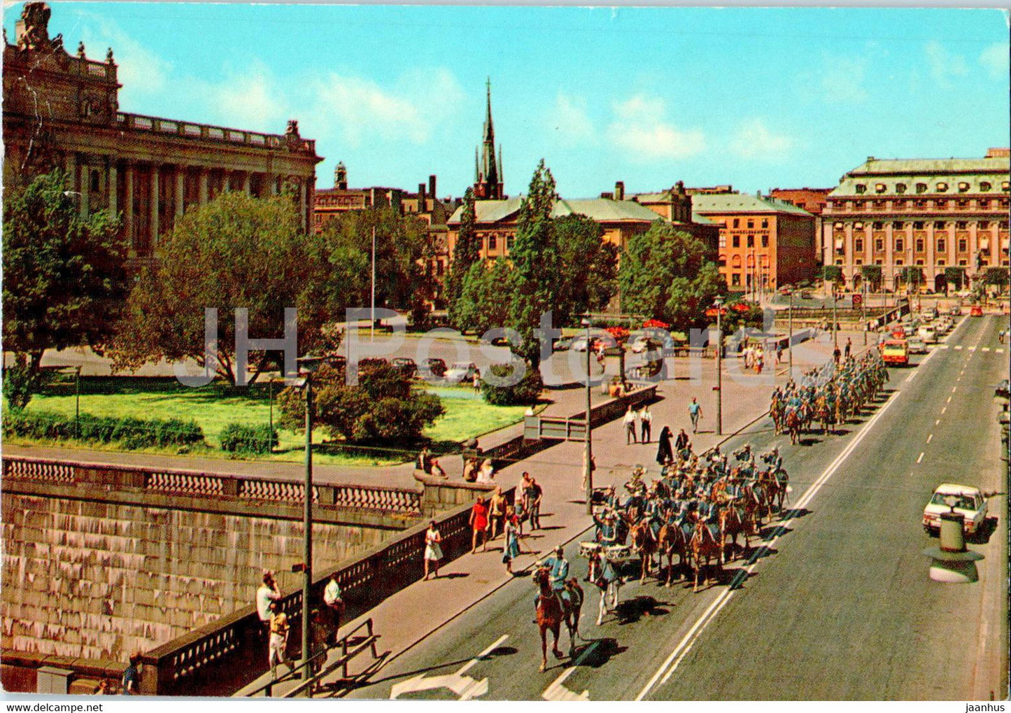 Stockholm - Norrbro med Vaktparaden - guard parade - Sweden - used - JH Postcards