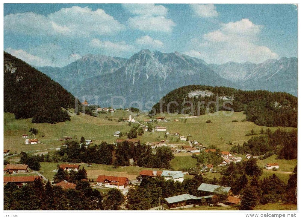 Höhenluftkurort Tiefenbach 900 m - Entschenkopf - Rubihorn - Schattenberg - mountains - 173 - 1975 gelaufen - JH Postcards