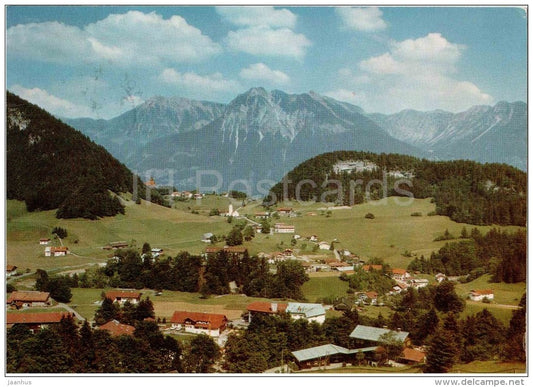 Höhenluftkurort Tiefenbach 900 m - Entschenkopf - Rubihorn - Schattenberg - mountains - 173 - 1975 gelaufen - JH Postcards