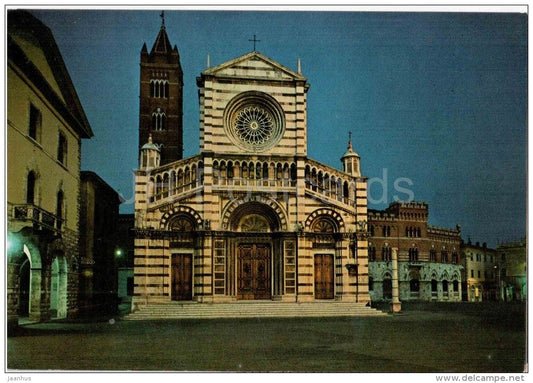 Il Duomo , di notte - Grosseto - Toscana - 54833 - Italia - Italy - unused - JH Postcards