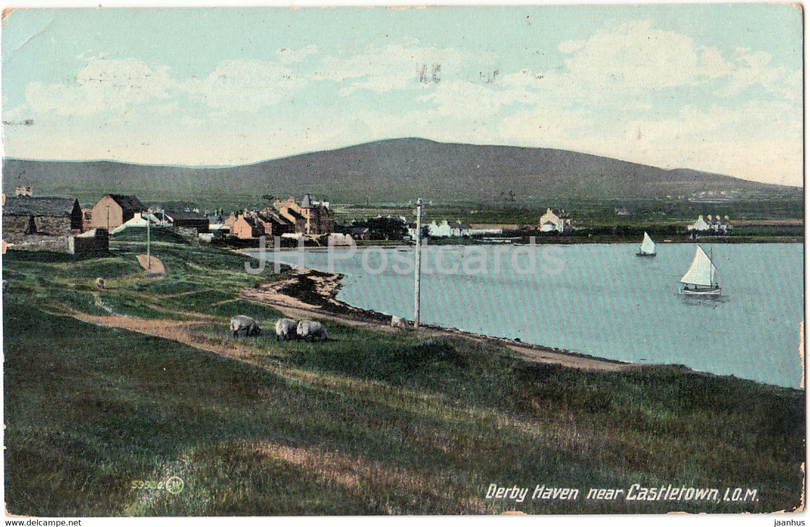 Derby Haven near Castletown - old postcard - 1911 - United Kingdom - Isle of Man - used - JH Postcards