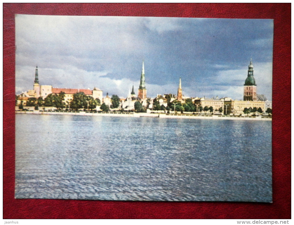 Panorama of Riga - Riga - old postcard - Latvia USSR - unused - JH Postcards