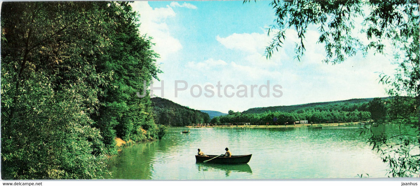 Chernivtsi - Kuzmin valley recreation zone - boat - 1976 - Ukraine USSR - unused - JH Postcards