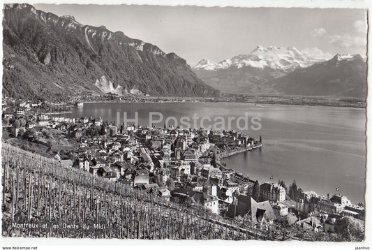 Montreux et les Dents du Midi - 9870 - Switzerland - 1958 - used - JH Postcards