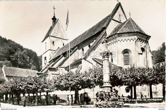 St Ursanne - La Collegiale - 496 - old postcard - 1952 - Switzerland - used - JH Postcards