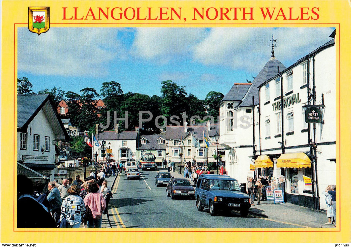 Llangollen - cars - North Wales - United Kingdom - unused - JH Postcards