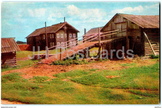 Architecture of Russian North - Village of Ratonavolok - 1974 - Russia USSR - unused - JH Postcards