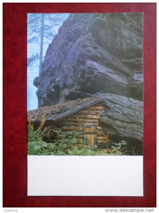 winter refuge in the taiga - Baikal - 1971 - Russia USSR - unused - JH Postcards