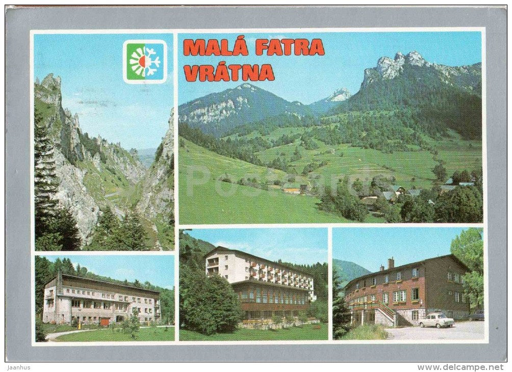 Mala Fatra - Vratna - valley - Stefanova - hotel Janosik - hotel Boboty - Czechoslovakia - Slovakia - used 1984 - JH Postcards