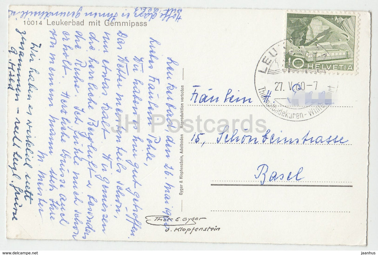 Leukerbad mit Gemmipass - 10014 - Switzerland - 1960 - used