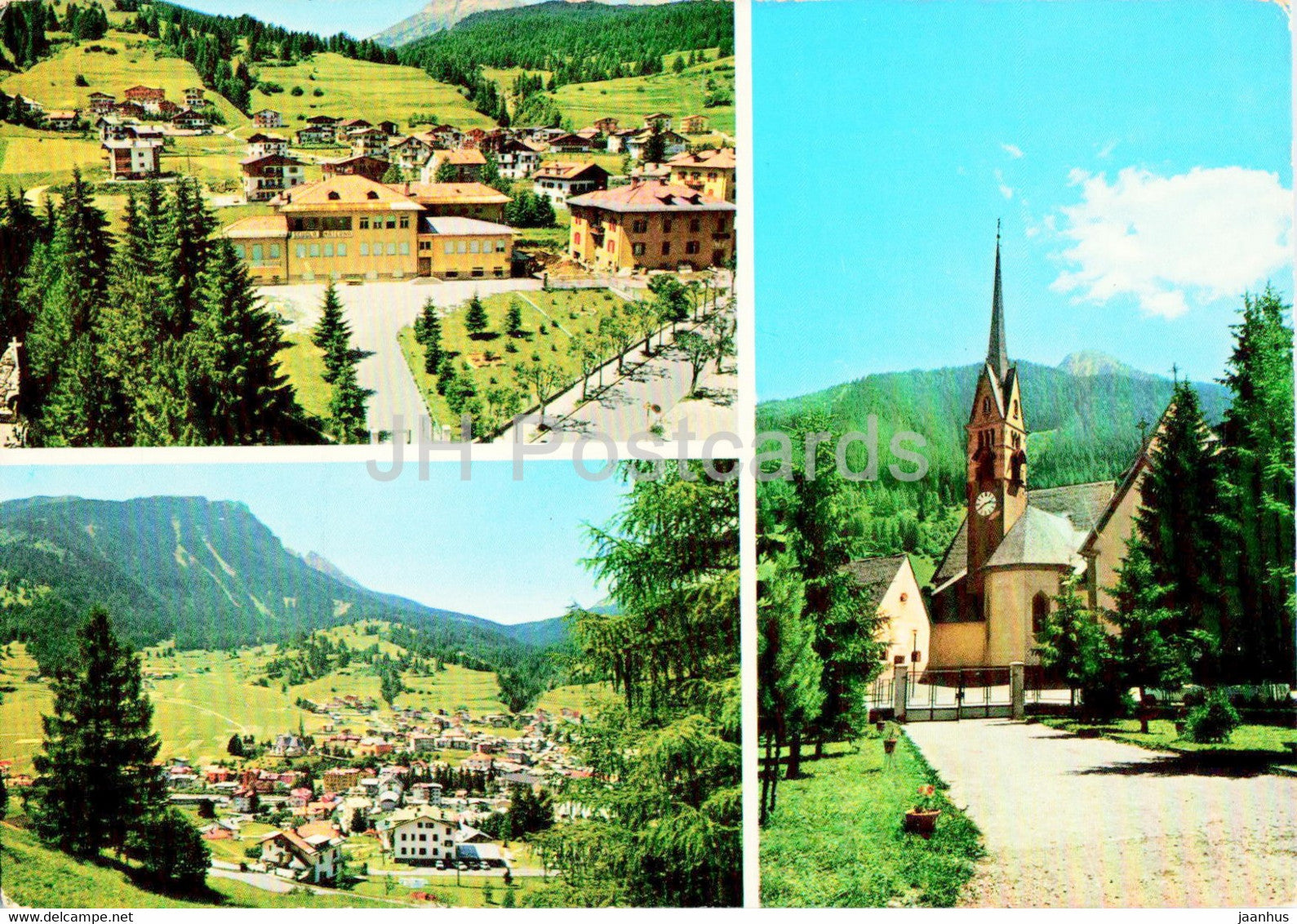 Scuola Materna - Chiesa Parrochiale - Moena - church - school - 1973 - Italy - used - JH Postcards