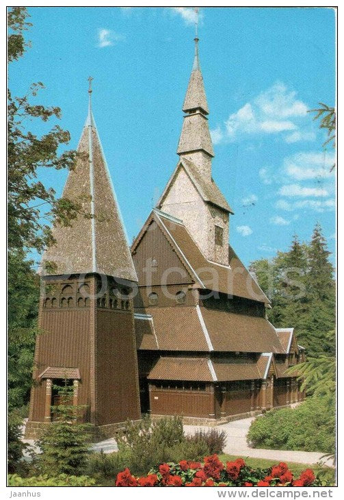 Nordische Stabkirche - Goslar - church - 8307 - Germany - 1991 gelaufen - JH Postcards