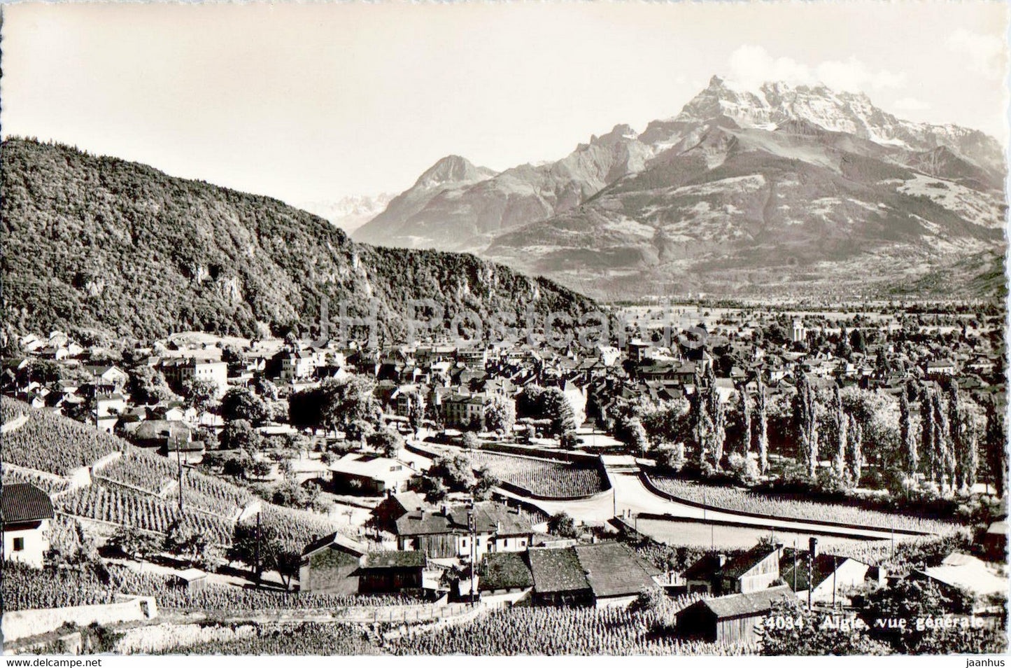 Aigle vue generale - 4034  - old postcard - Switzerland - unused - JH Postcards