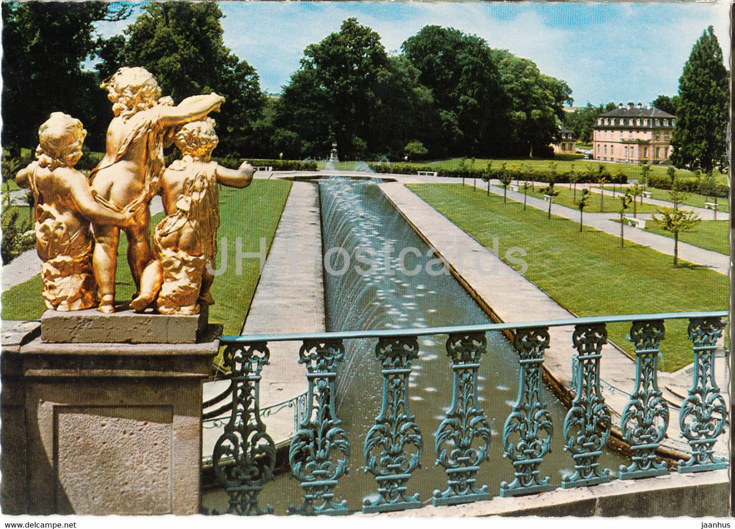 Schloss und Park Wilhelmsthal - Blick von der Grotte zum Schloss - Germany - unused - JH Postcards