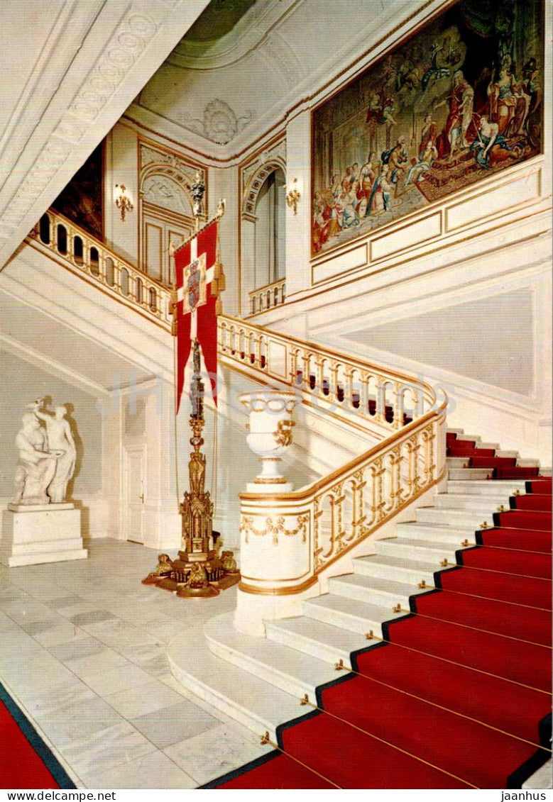 Copenhagen - Kobenhavn - Christiansborg slot - Kongetrappen - The King's Stairway - castle - 1106 - Denmark - unused - JH Postcards