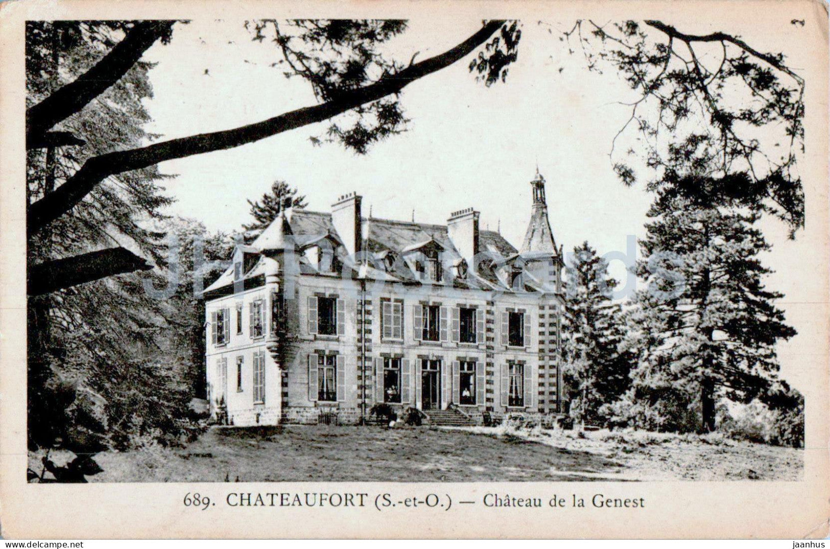 Chateaufort - Chateau de la Genest - castle - 689 - old postcard - 1947 - France - used - JH Postcards