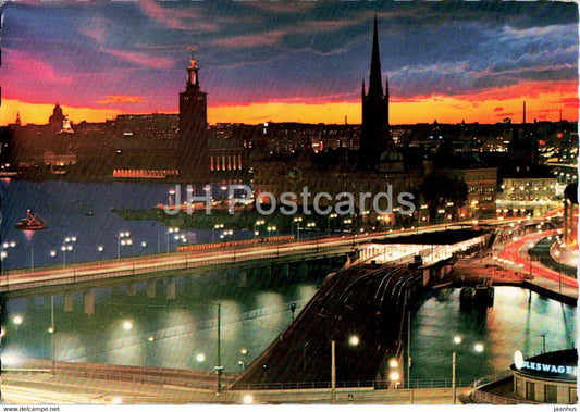 Stockholm - Utskit fran Katarinahissen - View from Katarina lift - 1968 - Sweden - used - JH Postcards