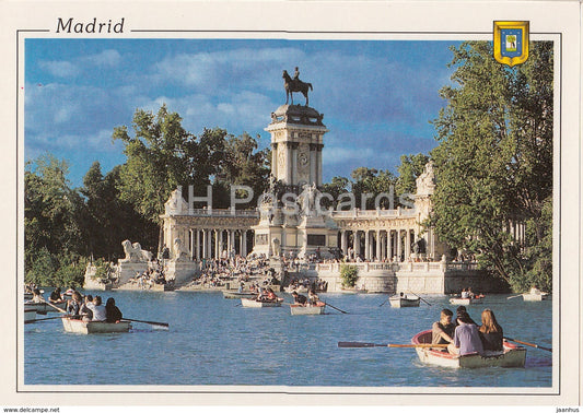 Madrid - Estanque del Retiro - Monumento a Alfonso XII - Pond of Retiro - monument - 137 - Spain - unused - JH Postcards