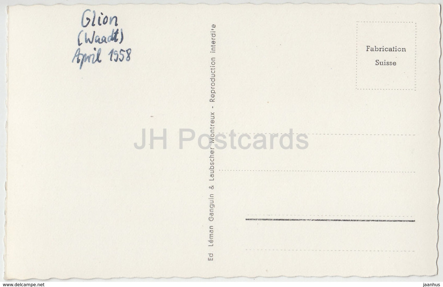 Glion au printemps - 332 - Switzerland - 1958 - used