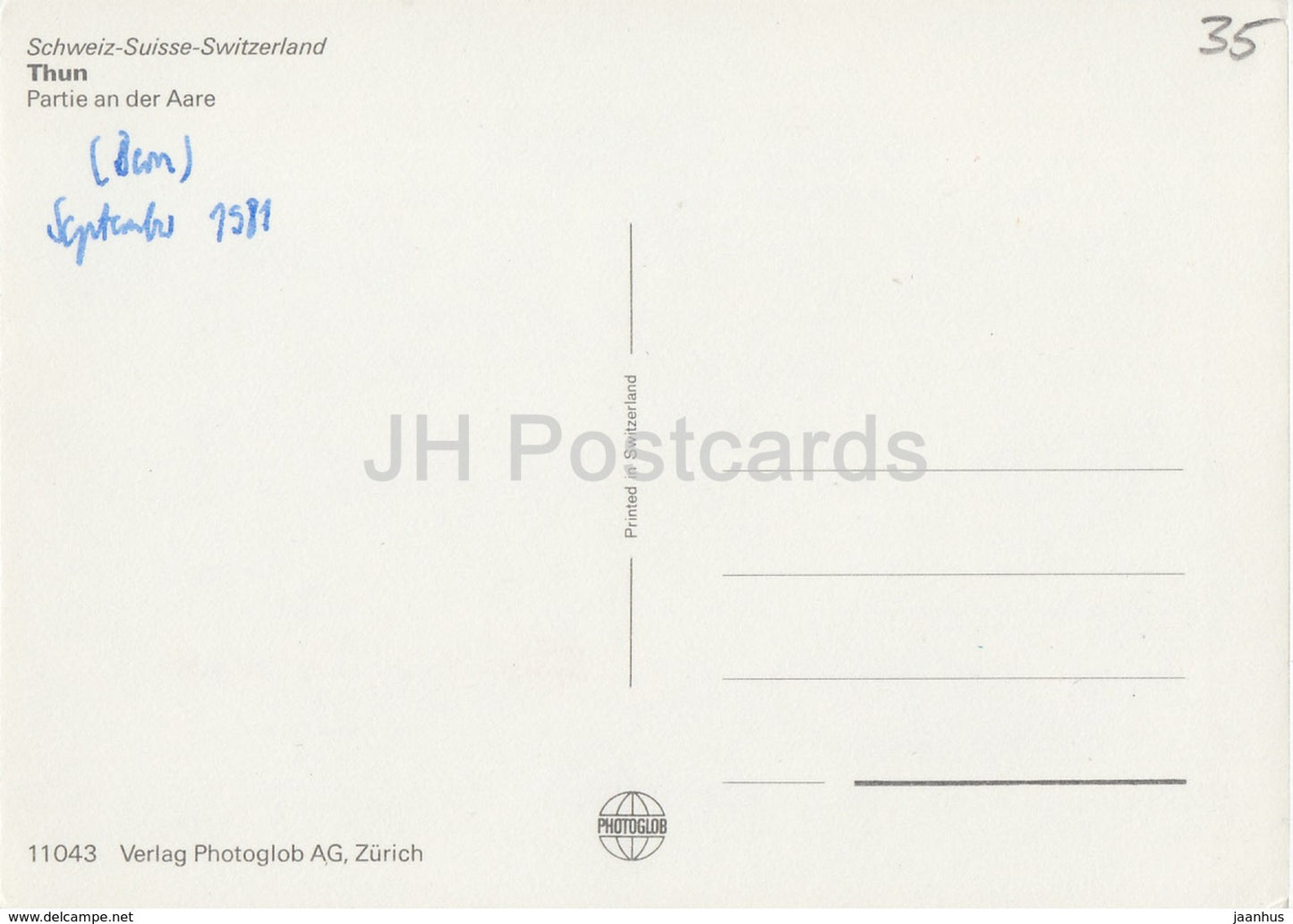 Thoune - Thun - Partie an der Aare - 11043 - 1981 - Schweiz - gebraucht