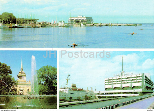 Leningrad - St Petersburg - Yacht Club of the Central DSO - admiralty - ship - stationery - 1984 - Russia USSR - unused - JH Postcards