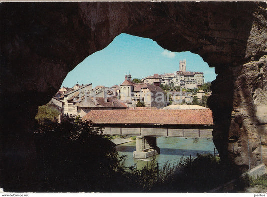 Fribburg - Freiburg - pont de Berne et l'eglise des Augustins - 1260 - 1978 - Switzerland - used - JH Postcards