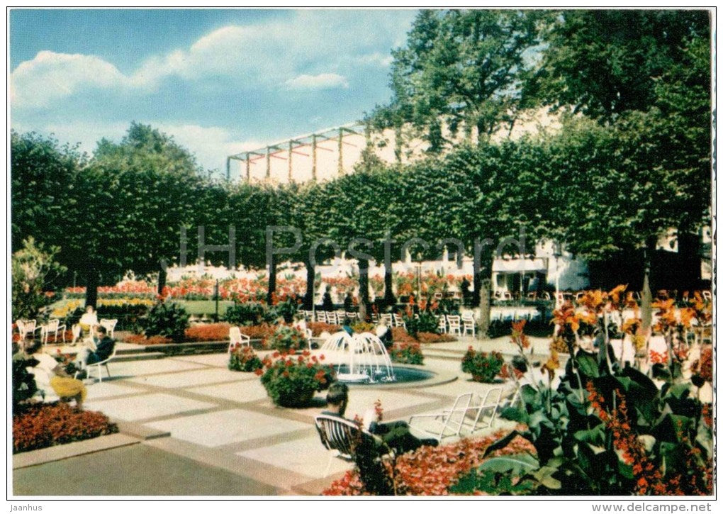 Palmengarten - Frankfurt am Main - Springbrunnen am Musikpavilion - fountain at music pavilion - Germany - ungelaufen - JH Postcards