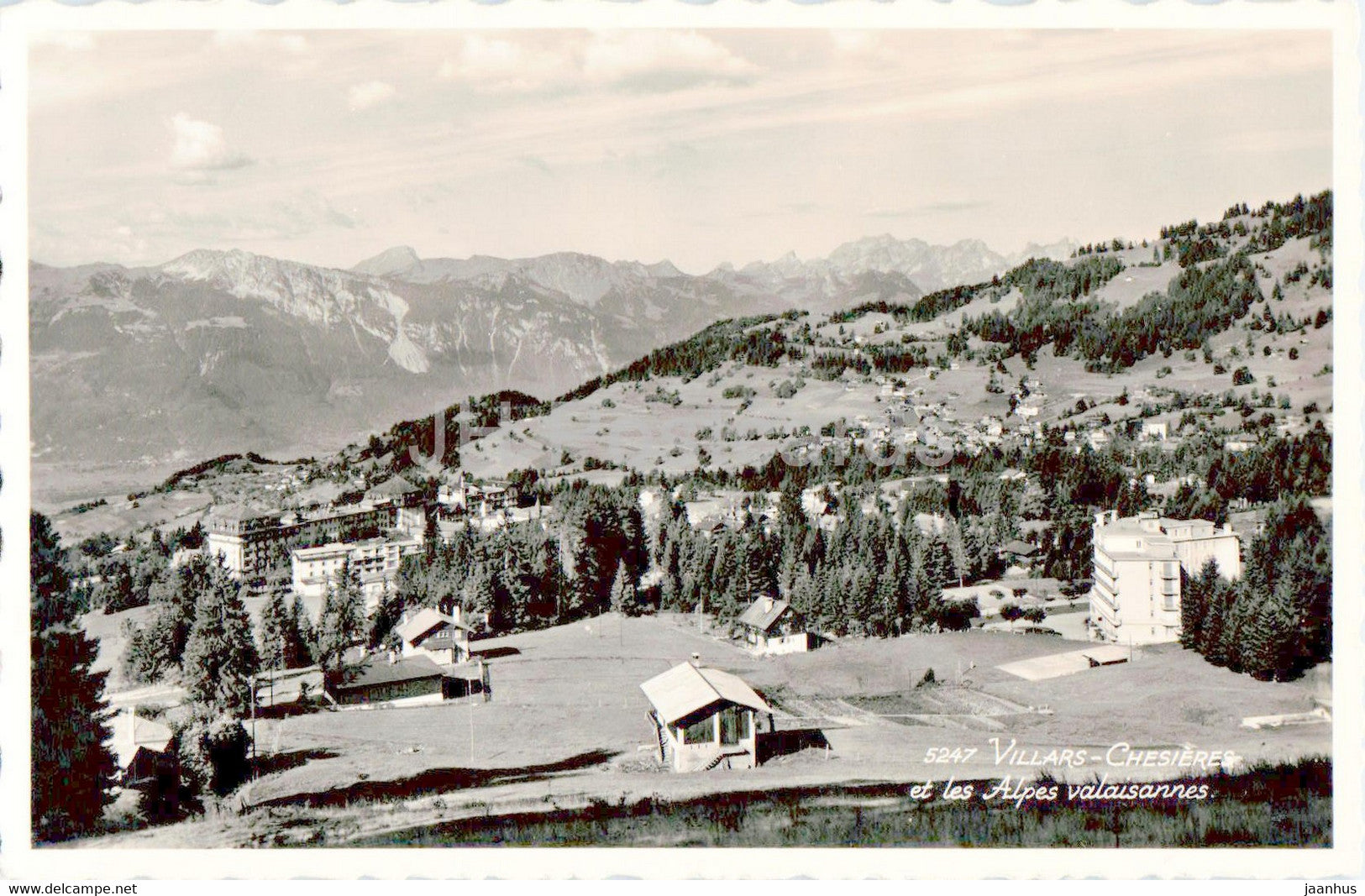 Villars Chesieres et les Alpes valaisannes - 5247 - old postcard - 1957 - Switzerland - used - JH Postcards