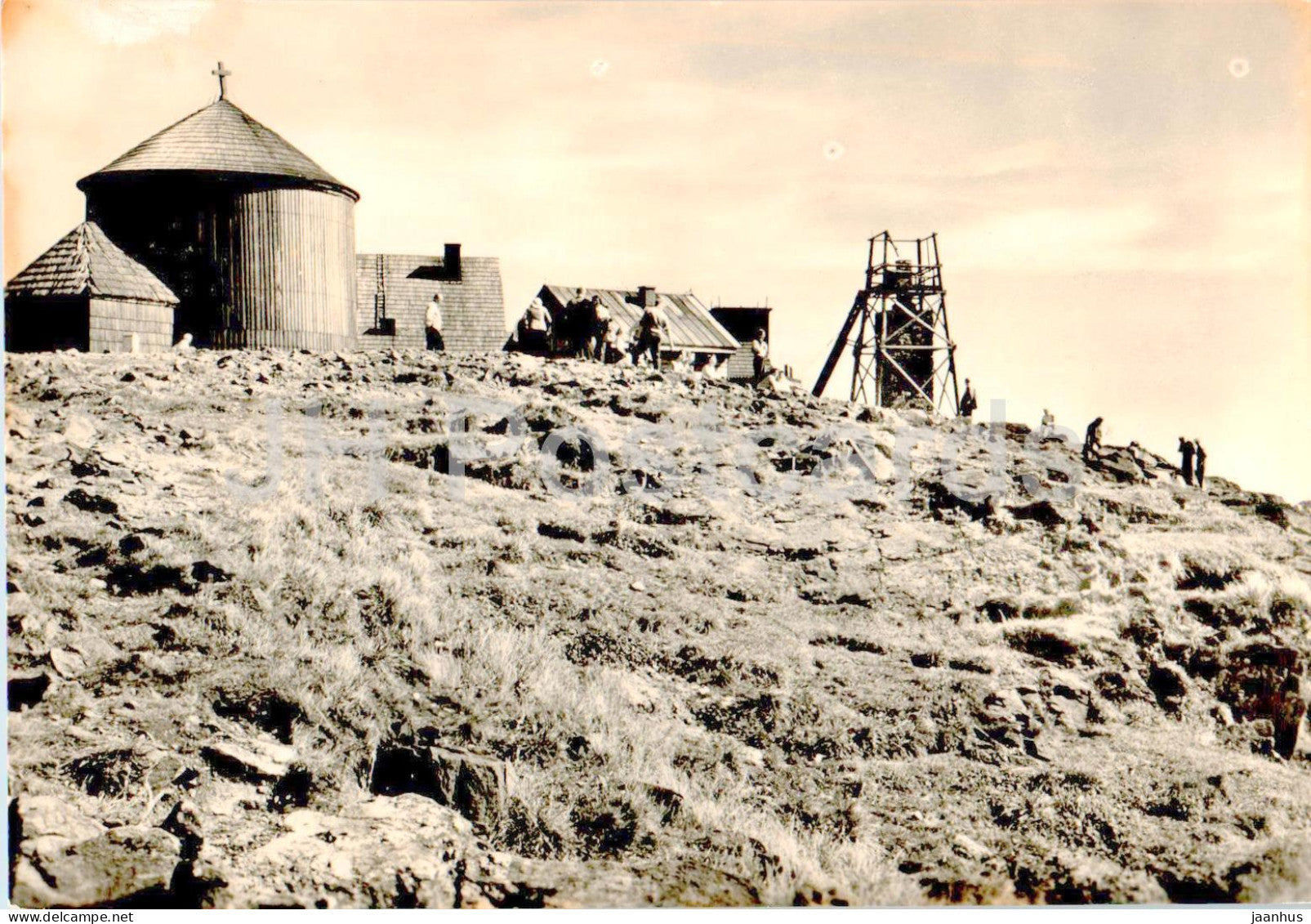 Krkonose - Snezka - kaple - meteorologicka stanice - meteorological station - Czech Repubic - Czechoslovakia - unused - JH Postcards