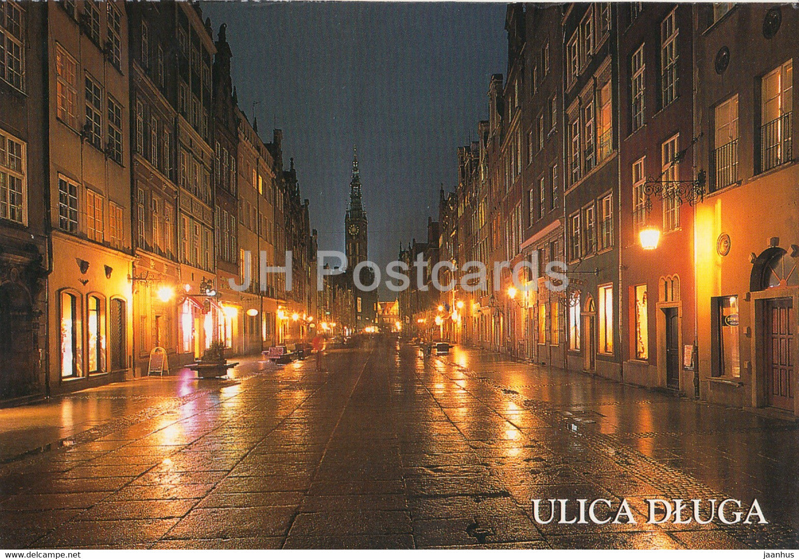 Gdansk - Danzig - Long street by Night - Poland - unused - JH Postcards