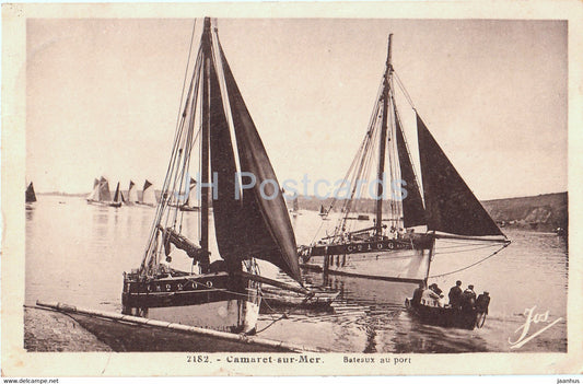 Camaret Sur Mer - Bateaux au port - sailing boat - 2182 - old postcard - France - used - JH Postcards