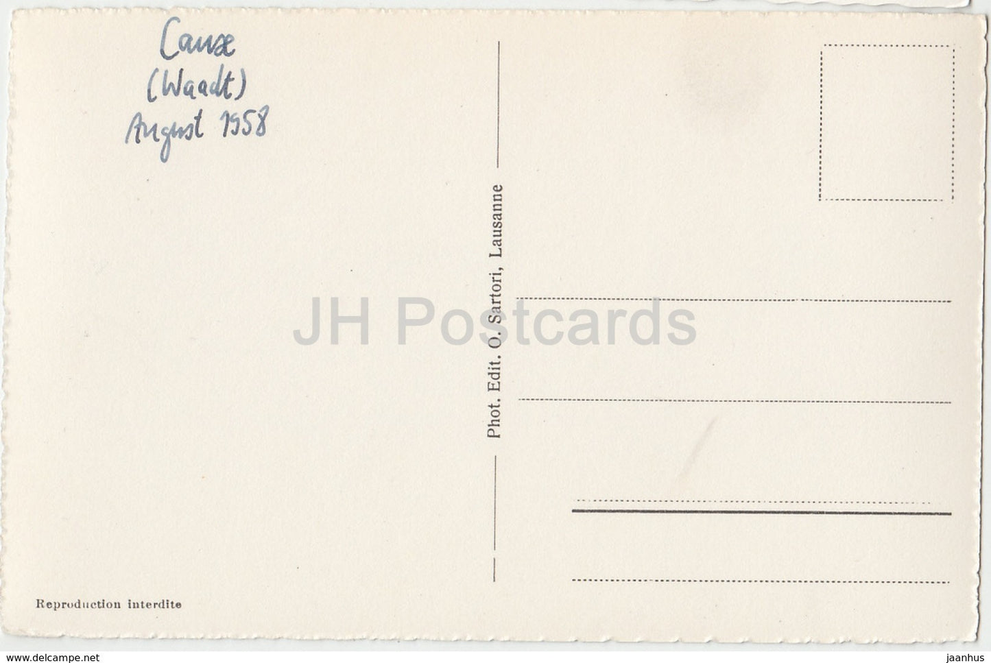 Caux - Mountain House - 4303 - Switzerland - 1958 - used