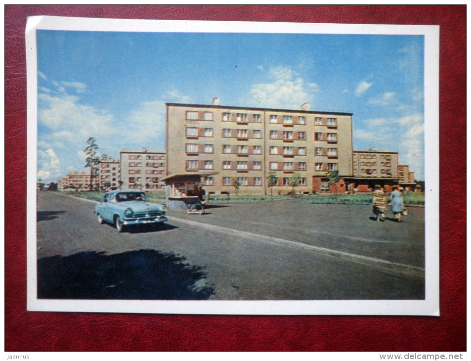 New Residential Area in Agenskalna Priedes (Agenskalna Pine District) - cars - Riga - 1961 - Latvia USSR - unused - JH Postcards