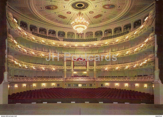 Semperoper Dresden - Zuschauerraum - Blick von der Buhne auf die Range - Dresden Opera - DDR Germany - unused - JH Postcards