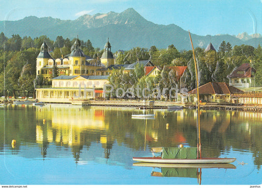 Velden am Worthersee - Schloss mit Mittagskogel 2144 m - Karnten - 1983 - Austria - used - JH Postcards