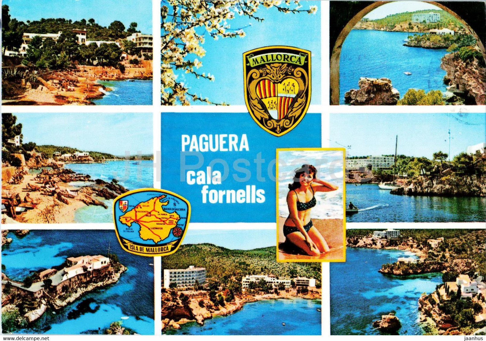 Paguera - Cala Fornells - Mallorca - multiview - 1999 - Spain - used - JH Postcards