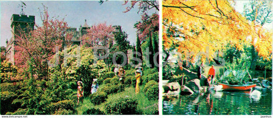 The grounds of the Alupka Palace Museum - South Coast of Crimea - 1978 - Ukraine USSR - unused - JH Postcards