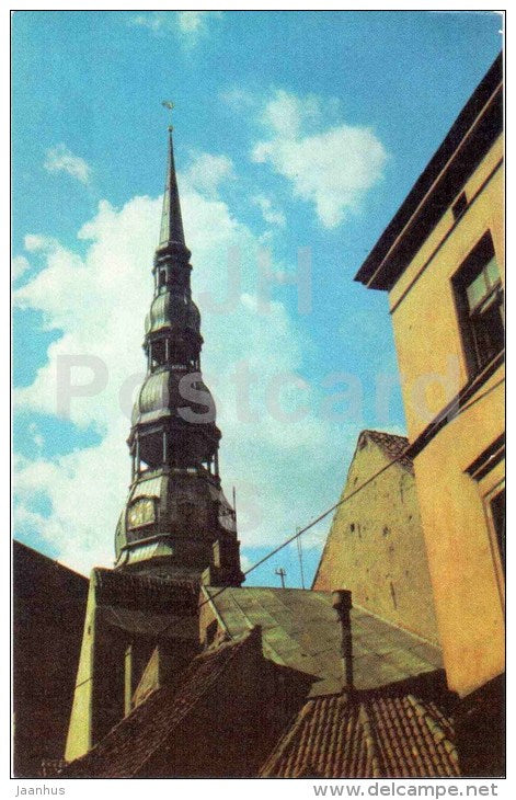 Spire of St. Peter´s Church - Riga - Old Town - 1977 - Latvia USSR - unused - JH Postcards