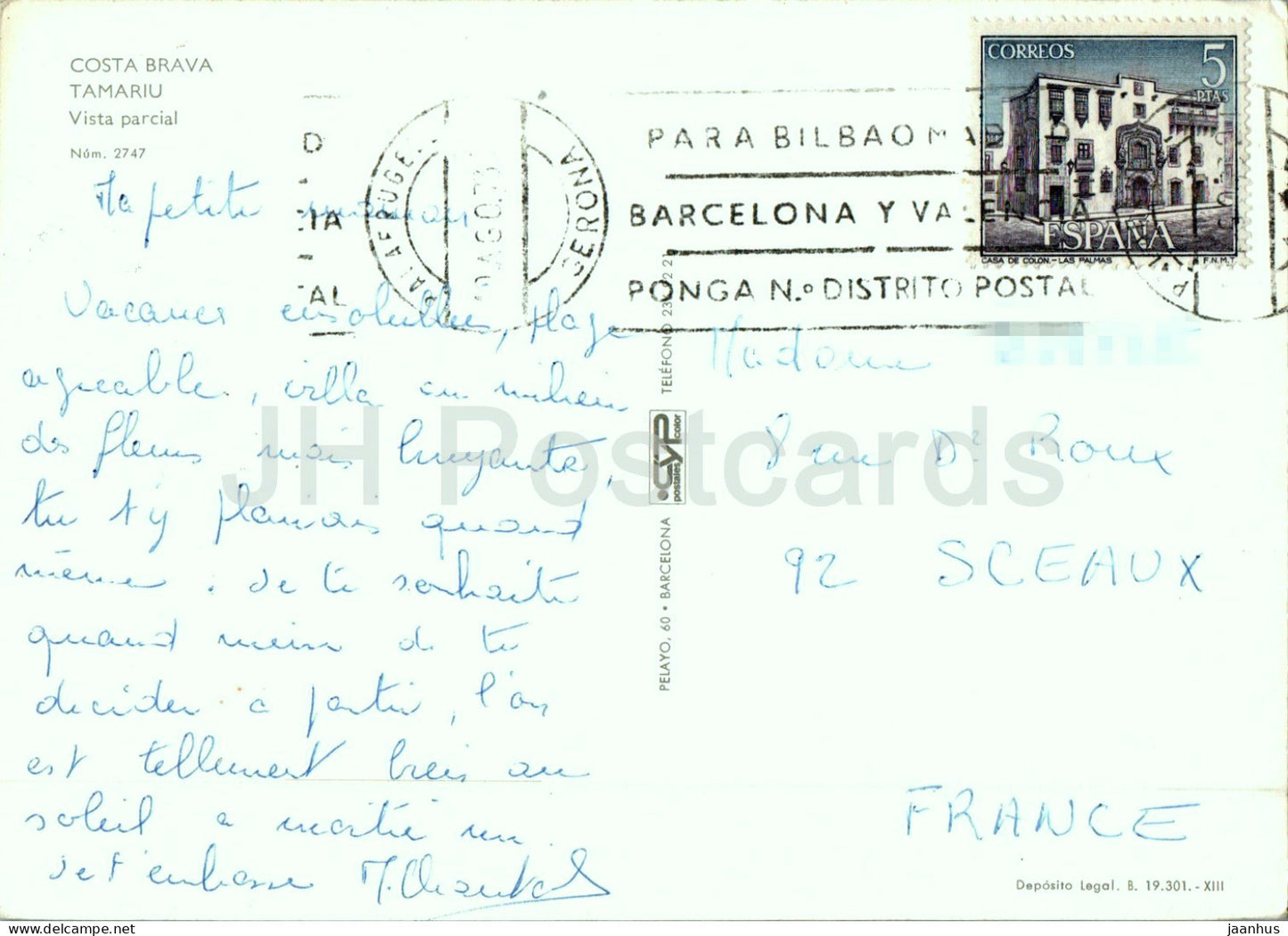 Costa Brava - Tamariu - Vista parcial - Strand - 2747 - 1973 - Spanien - gebraucht