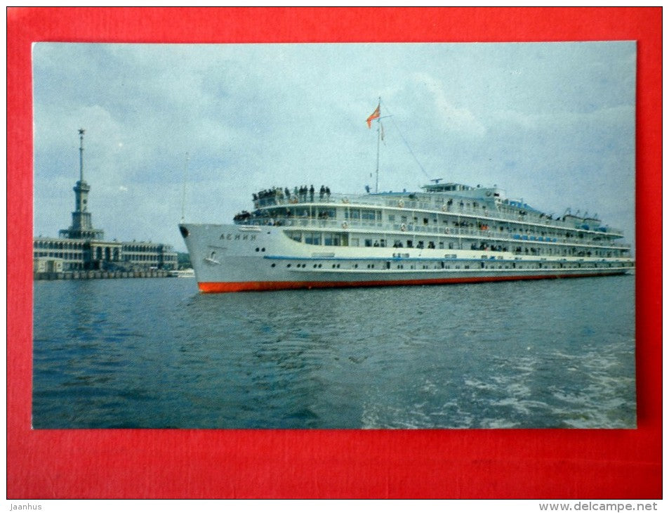 passenger ship Lenin - Volga river - 1972 - Russia USSR - unused - JH Postcards