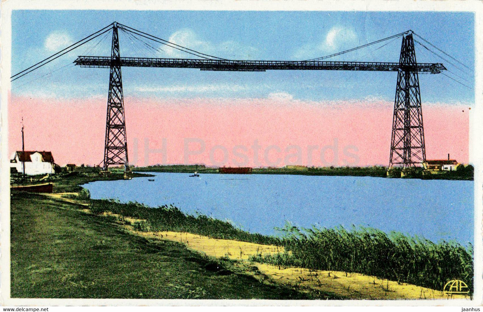 Rochefort sur Mer - Le Pont Transbordeur - 7 - old postcard - 1943 - France - used - JH Postcards