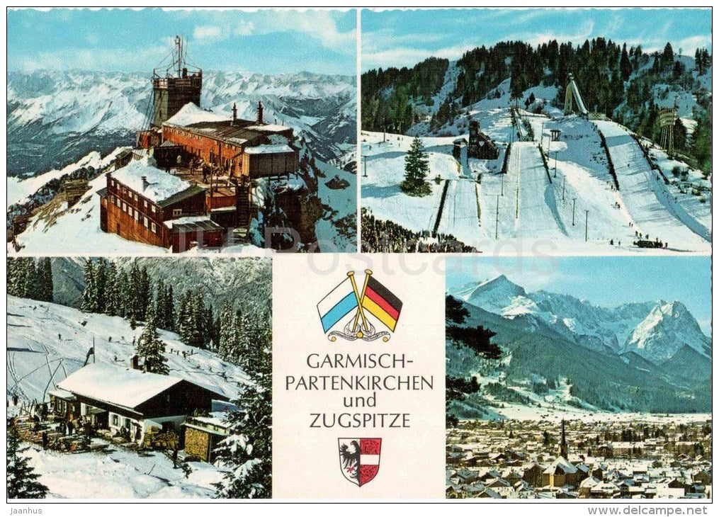 Garmisch-Partenkirchen und Zugspitze - ski jumping - mountain - 954/30 - Germany - ungelaufen - JH Postcards