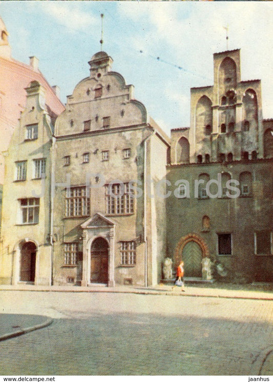 Old Riga - The restored houses Three Brothers in Small Pils street - 1963 - Latvia USSR - unused - JH Postcards