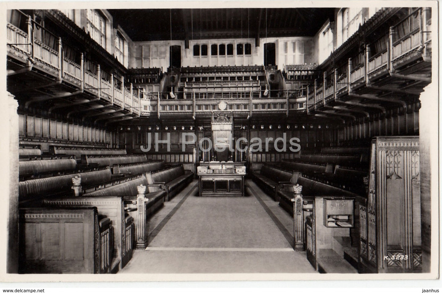 London - The Chamber of the House of Commons - K.5233 - 1957 - United Kingdom - England - used - JH Postcards