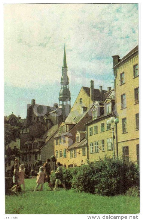 Meistaru street - Riga - Old Town - 1977 - Latvia USSR - unused - JH Postcards