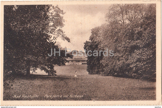 Bad Nauheim - Parkpartie mit Kurhaus - old postcard - Germany - unused - JH Postcards